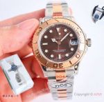 yyDS Factory Rolex Yacht-master 37mm Lady Copy eta2824 Watches Chocolate Dial